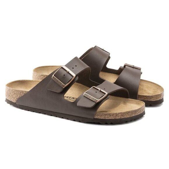 Birkenstock Arizona Birko-Flor - Dark Brown Leather Unisex Sandal main image 6